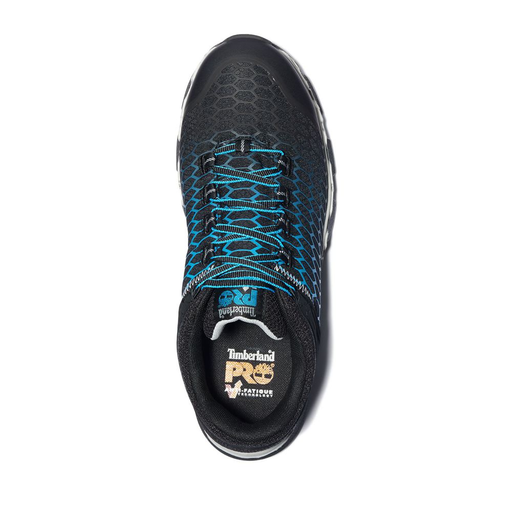 Zapatos De Seguridad Timberland Hombre Pro® Powertrain Sport Alloy Toe Eh Negras/Azules - Chile YKN-